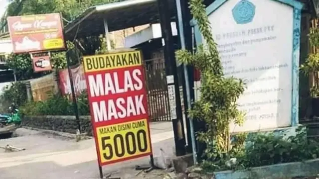 6 Tulisan Strategi Marketing 'Budayakan Malas Masak' Ini Bikin Tepuk Jidat