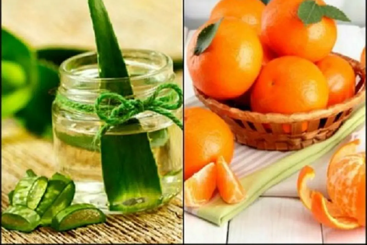 jus jeruk dan lidah buaya