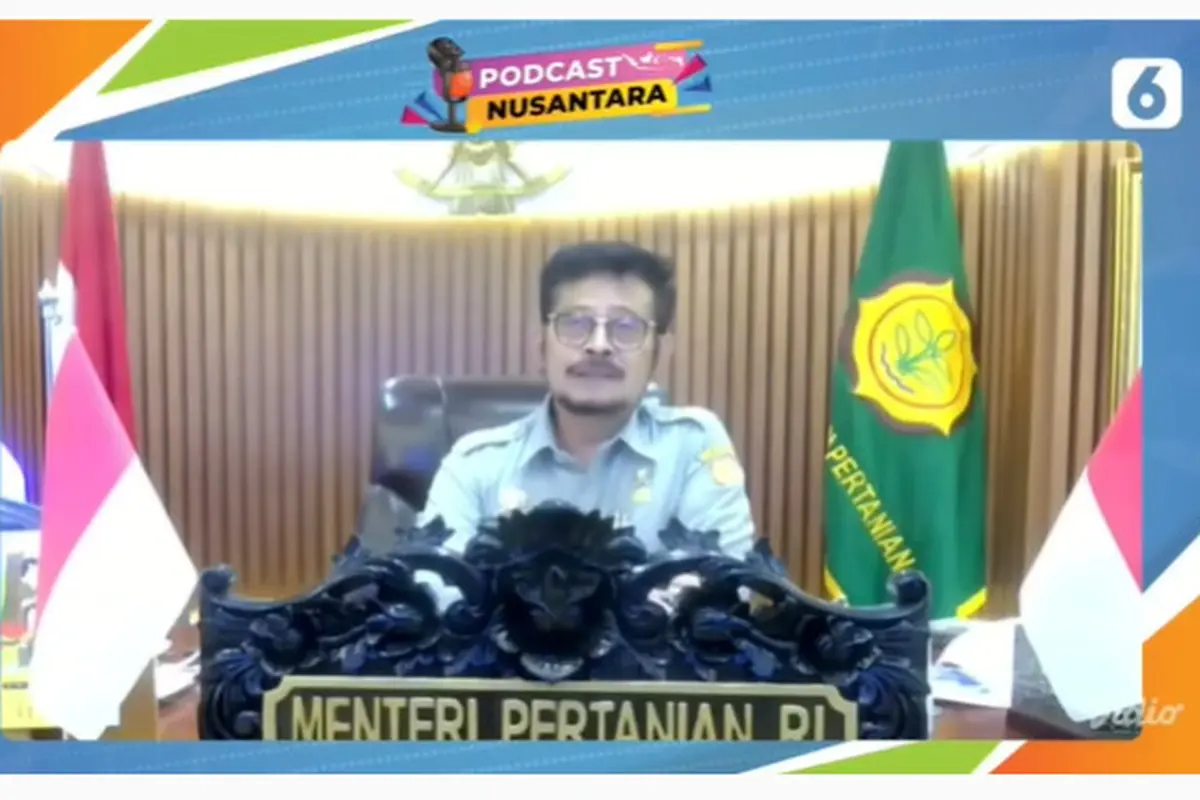 Menteri Pertanian Syahrul Yasin Limpo dalam Acara Podcast Nusantara Liputan6.com.