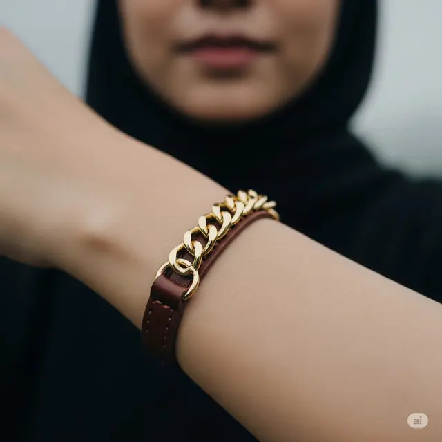 Model Gelang Emas Rantai yang Lagi Trend. Foto: Gemini