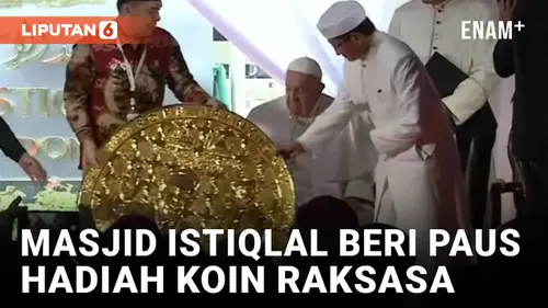 VIDEO: Paus Fransiskus dapat Oleh-oleh Replika Masjid Istiqlal dan Koin Persahabatan