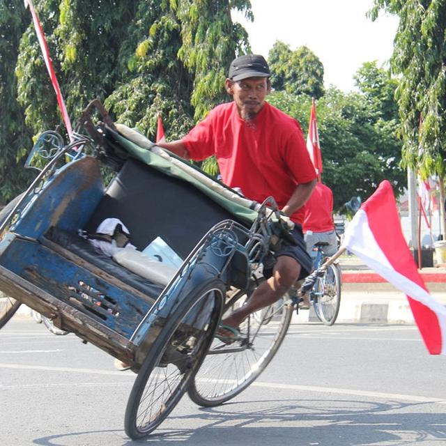 Pagi Ceria Dengan Adu Ketangkasan Ala Tukang Becak Purbalingga Regional Liputan6 Com