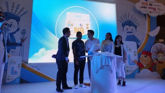 Jessica Iskandar ketika menghadiri peluncuran Makuku SAP Diapers Pro Care di Jakarta Convention Center, Kamis (13/10/2022).
