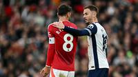 Hasil ini membuat Man United terpuruk di posisi 12 klasemen sementara Liga Inggris 2024/2025 dengan koleksi tujuh poin dari enam laga. Di sisi lain Tottenham naik ke peringkat delapan dengan raihan 10 poin. (AFP/Paul Ellis)