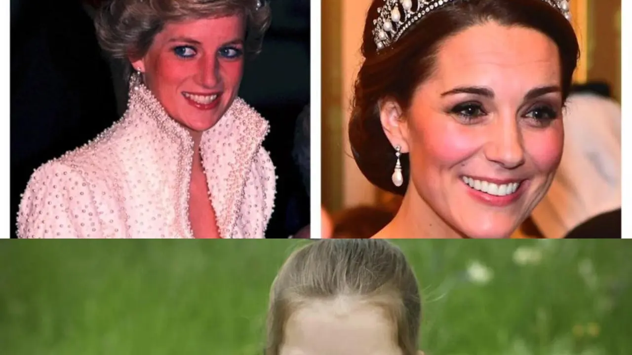 Putri Diana disandingkan bersama dengan menantunya, Putri Catherine, dan cucu perempuan pertamanya, Putri Charlotte. (Dok. AP News)