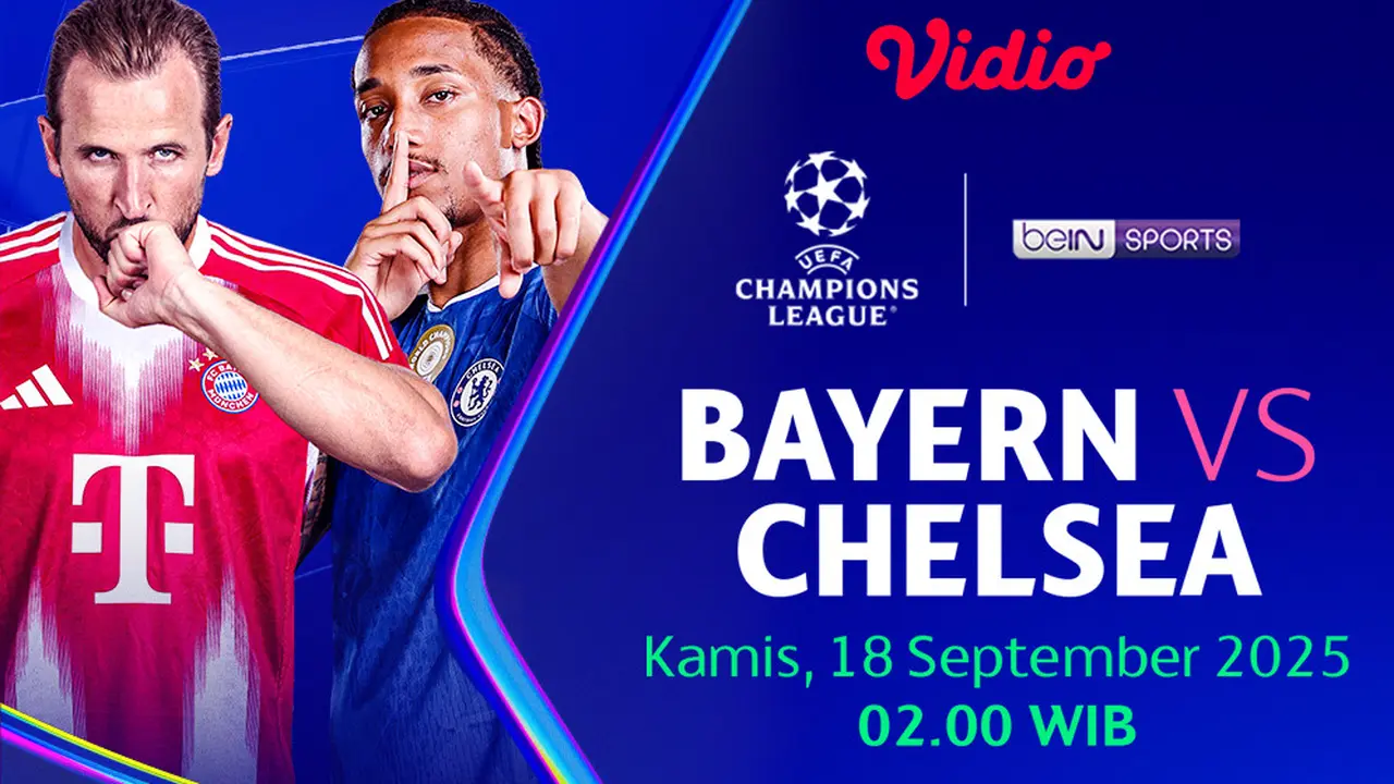 Siaran langsung Champions League Bayern vs Chelsea eksklusif di Vidio. (dok. vidio.com)