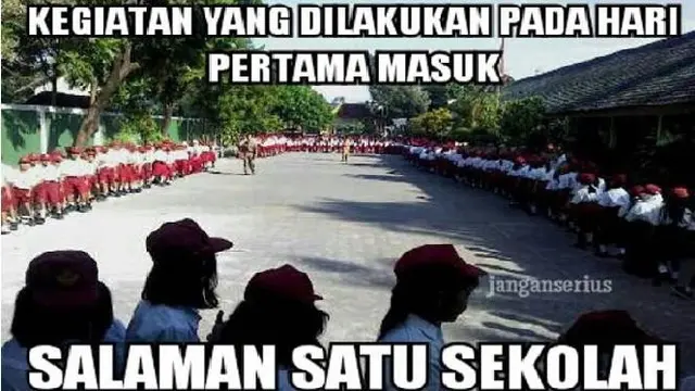 Meme hari pertama sekolah