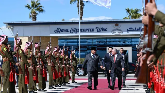Raja Yordania Abdullah II Sopiri Prabowo ke Bandara