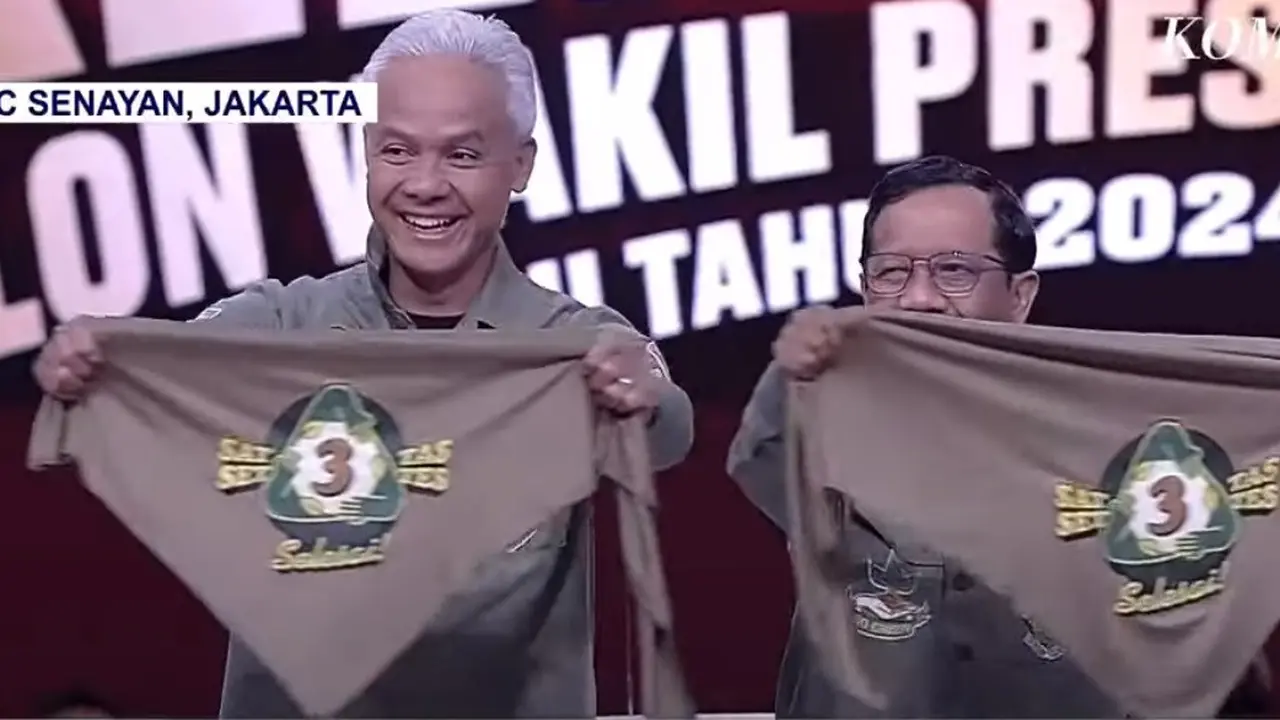 Kostum Debat Cawapres ke-2, Pasangan Ganjar-Mahfud Md Pakai Utility Shirt Buatan Bandung, Prabowo dan Anies Tukaran Pakai Jas