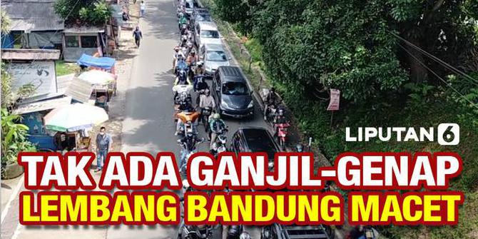 VIDEO: Tak Ada Ganjil Genap, Kawasan Lembang Bandung Macet sampai 4 KM