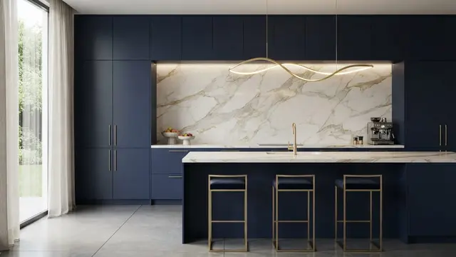 Kombinasi Backsplash dan Kabinet yang Bikin Dapur Minimalis Terlihat Mewah