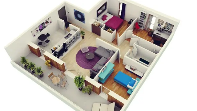 7 Desain Rumah Sederhana dengan 3 Kamar untuk Lahan Kecil