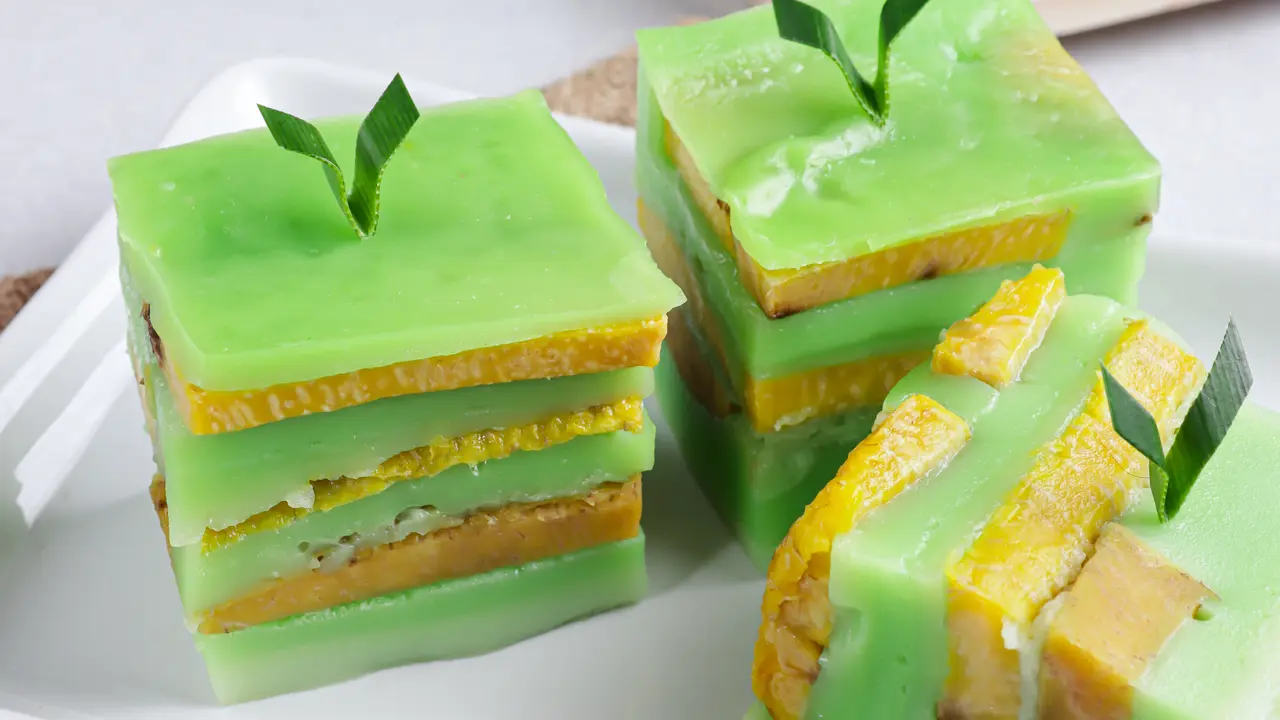 kue nagasari pandan