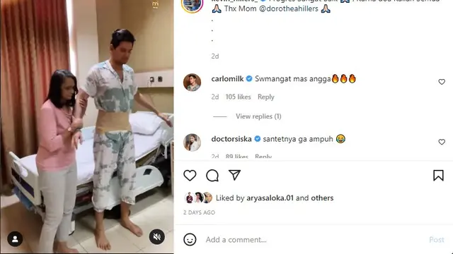 Kevin Hillers bintang Ikatan Cinta dirawat di RS karena saraf terjepit dan patah tulang (Foto: Instagram @kevin_hillers_)