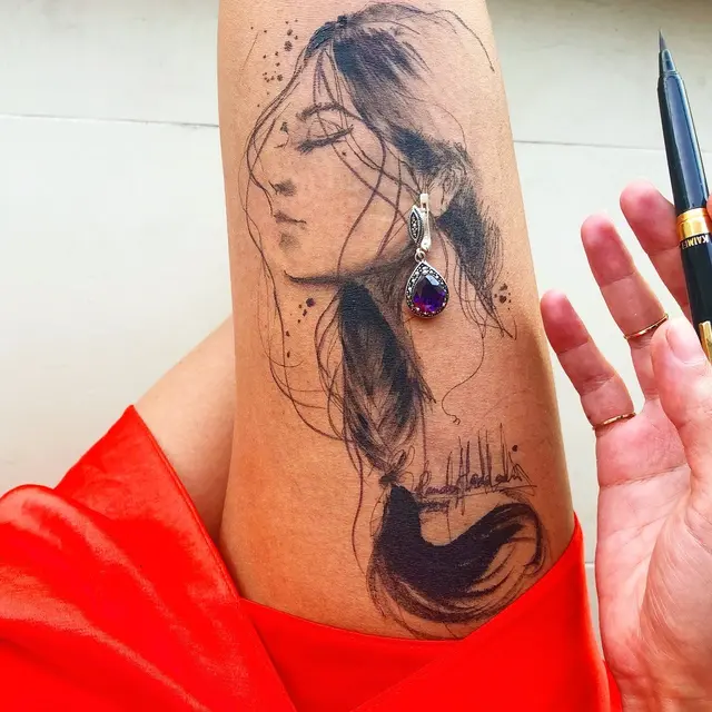 6 Kreasi Seni Lukis Gambar Balerina di Paha Ini Hasilnya Memukau