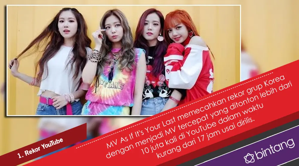 BLACKPINK dan Kesuksesan Comeback As If It's Your Last. (Foto: Instagram/blackpinkofficial, Desain: Nurman Abdul Hakim/Bintang.com)