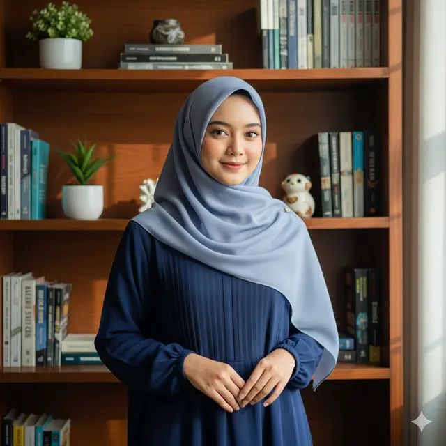 Gamis Polos dengan Detail Lipit Vertikal/Gamis Long Dress Syar’i Terbaru untuk Maulid Nabi 2025