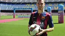 Mahar 15 juta pounds dikeluarkan Barcelona untuk mendapatkan jasa pemain 33 tahun tersebut. Karena cedera pula lah Vermaelen tidak berkontribusi banyak untuk Barcelona sampai sekarang. (AFP/Josep Lago)