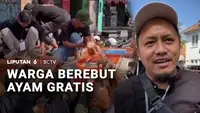 Warga Berebut Ayam Gratis, Peternak Keluhkan Harga Pakan Tinggi