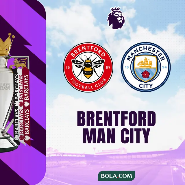 Liga Inggris - Brentford Vs Man City