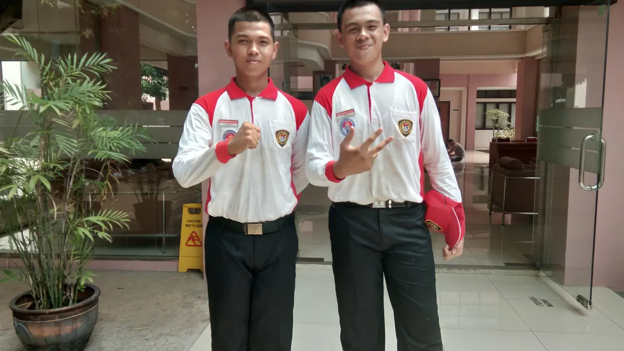 Capaska asal Sumatera Utara, Lucas Alexeindre Siburian bersama rekannya asal Sulawesi Utara Zefanya Otniel Frans Rompis