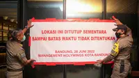 Gerai Holywings di Kota Bandung tutup operasional. (Foto: Humas Kota Bandung)