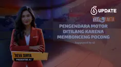 Sebuah foto yang diklaim pengendara sepeda motor tertangkap kamera tilang elektronik (ETLE) sedang membonceng pocong beredar di media sosial. Benarkah dalam foto itu pengendara motor tertangkap kamera elektronik sedang membonceng pocong?