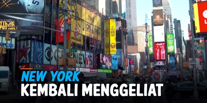 VIDEO: Times Square New York Bergairah Sambut Kembalinya Turis Asing