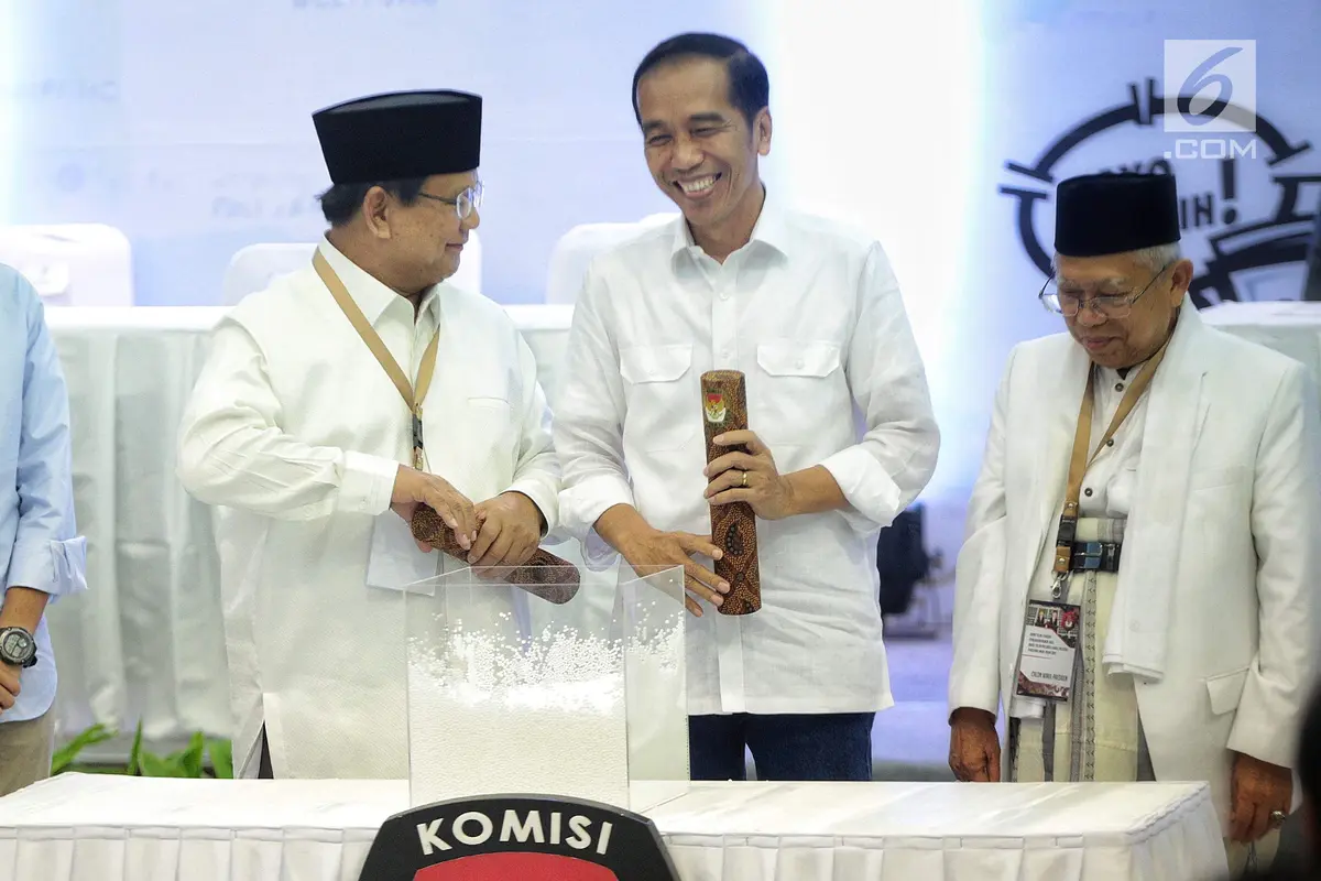 Momen Akrab Jokowi-Ma'ruf dan Prabowo-Sandi di KPU