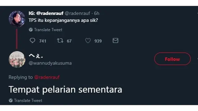 7 Respon Netizen Ditanya Kepanjangan dari TPS Ini Kocak Abis