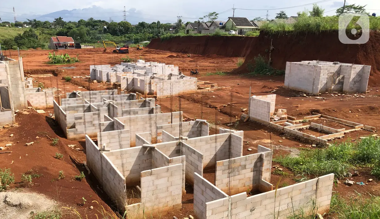 Suasana pembangunan perumahan di kawasan Depok, Jawa Barat, Selasa (7/4/2020).  Hal ini diperkirakan akan terus berdampak pada pergerakan harga di triwulan berikutnya. (Liputan6.com/Immanuel Antonius)