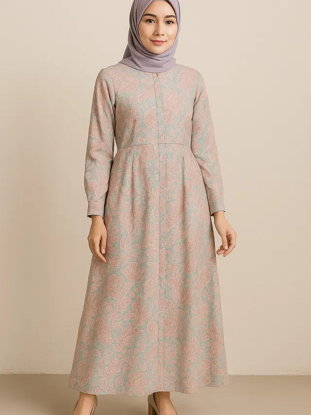 Model Dress Batik Kerah Shanghai Hijab Terbaru