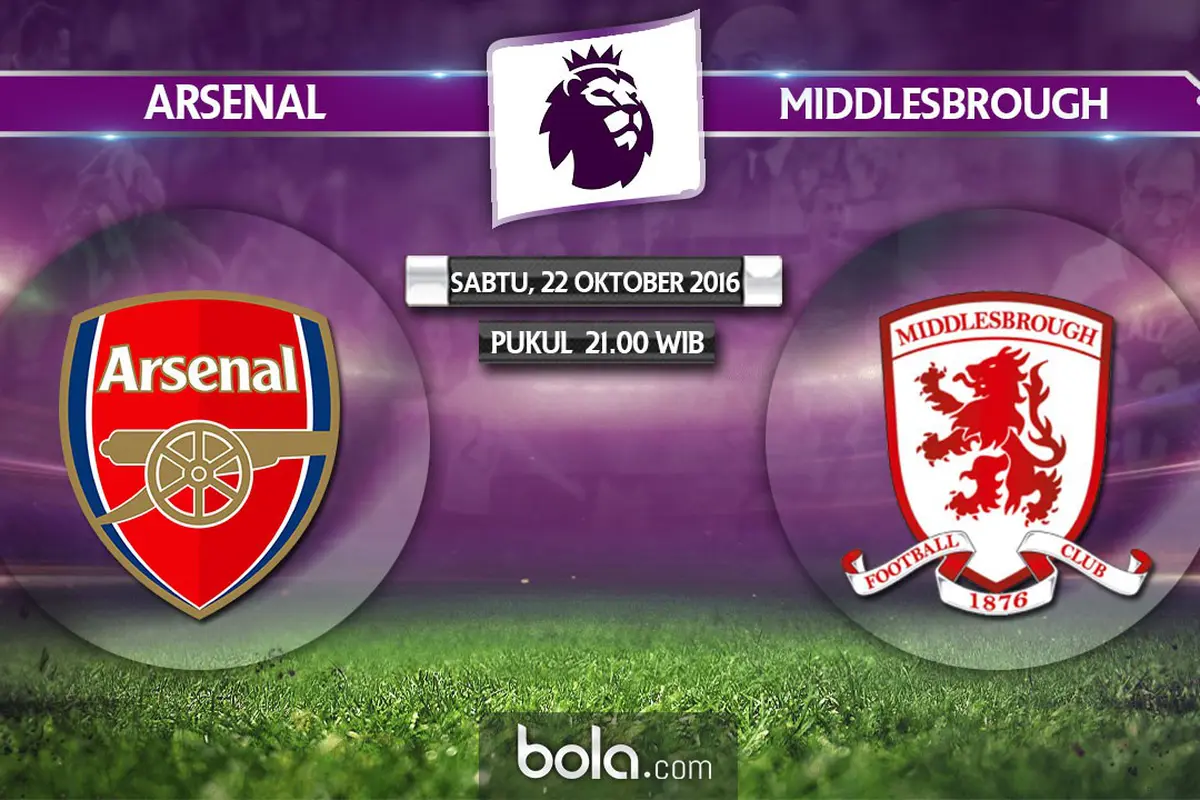 Premier League_Arsenal Vs Middlesbrough (Bola.com/Adreanus Titus)