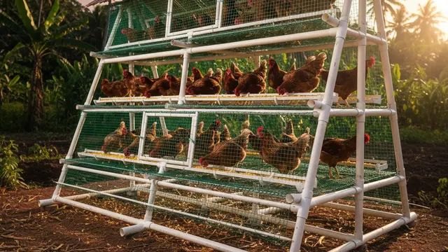 Desain Kandang Ayam Petelur Rumahan Inovatif. AI
