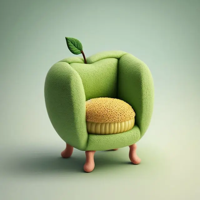 6 Kreasi Seni Desain Kursi Mini Bentuk Buah dan Sayur Ini Tampak Estetik