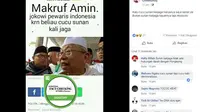 [Cek Fakta] Hoaks Ma'ruf Amin Sebut Jokowi Cucu Sunan Kalijaga