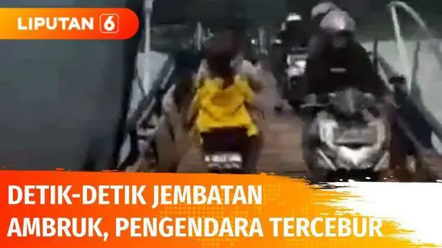 VIDEO: Detik-detik Jembatan Terapung di Bandung Barat Ambruk, Padahal Baru Beroperasi