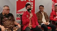 Ketua Umum Partai Solidaritas Indonesia (PSI) Kaesang Pangarep dalam acara penyerahan surat rekomendasi kepada bakal calon gubernur (bacagub) dan bakal calon wakil gubernur (bakacagub) Sulawesi Tengah kepada Ahmad Ali dan Abdul Karim. (Foto: Liputan6.com/Dian Agustini)..