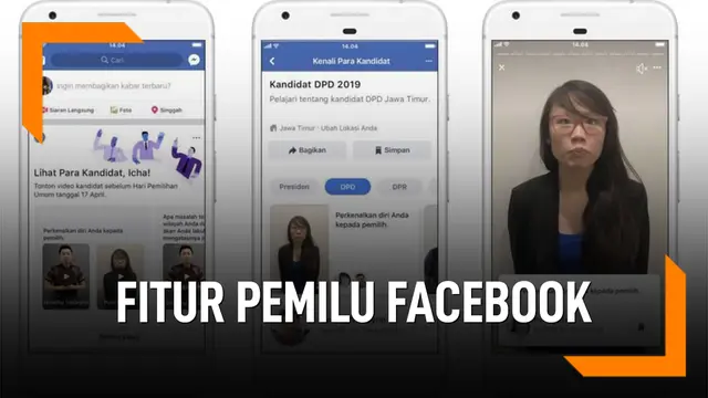 Fitur Facebook Terbaru, Info Kandidat Pemilu 2019