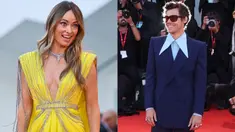 Harry Styles dan Olivia Wilde baru saja melakukan debut karpet merah di Venice Film Festival untuk film mereka 'Don't Worry Darling'. Pasangan kekasih itu tampil dalam balutan pakaian dari brand Gucci di Venice Film Festival. (Kolase foto AP Photo dan AFP)