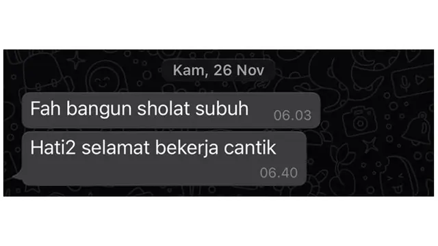 6 Chat Orang Tua ke Anak saat Pagi Hari Ini Bikin Senyum