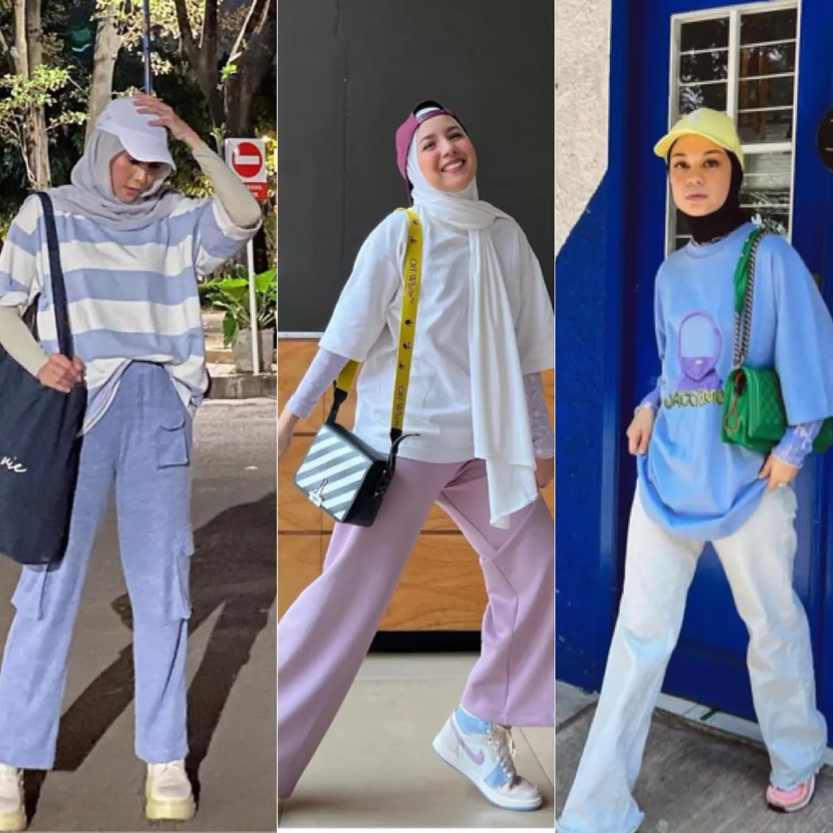 Ootd kaos cheap oversize hijab