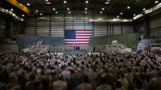 Hari Thanksgiving, Trump Tengok Tentara AS di Afghanistan