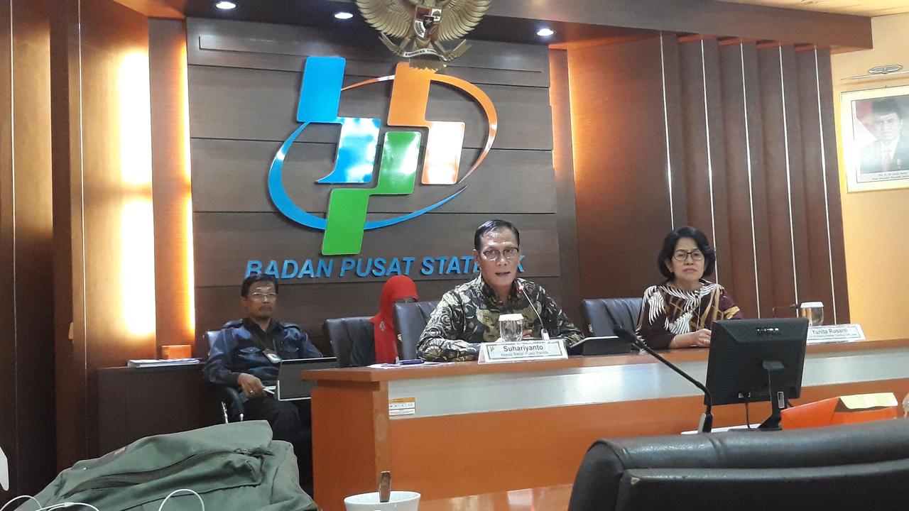 Kepala BPS Suhariyanto di Kantor Pusat Badan Pusat Statistik, Jakarta, Senin (24/6/2019).