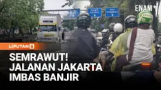 Arus lalu lintas di ruas Jalan Daan Mogot, Cengkareng, Jakarta Barat, mengalami kemacetan parah akibat genangan banjir pada Jumat siang. Banjir masih menggenangi jalur dari arah Pesisng menuju Kalideres maupun sebaliknya, membuat kendaraan melaju ter...