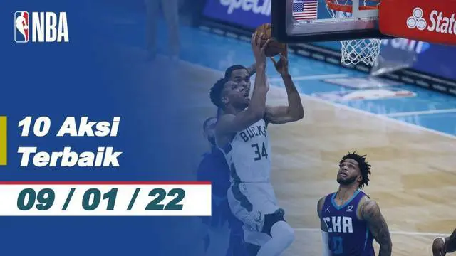 Berita video 10 aksi gokil di NBA hari ini, termasuk pergerakan fast break yang mengagumkan dari Charlotte Hornets, Minggu (9/1/2022) WIB.