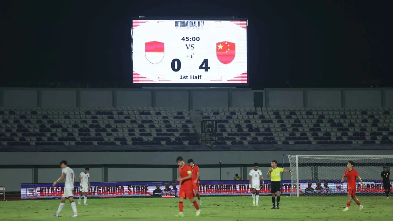Uji Coba Pertama Lawan China, Timnas Indonesia U-17 Kalah Tujuh Gol Tanpa Balas
