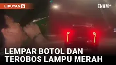 Duh! Sopir Pajero Lempar Botol dan Terobos Lampu Merah di Jaksel