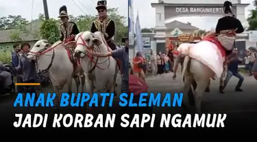 Sebuah insiden menimpa putra bungsu dari Bupati Sleman.