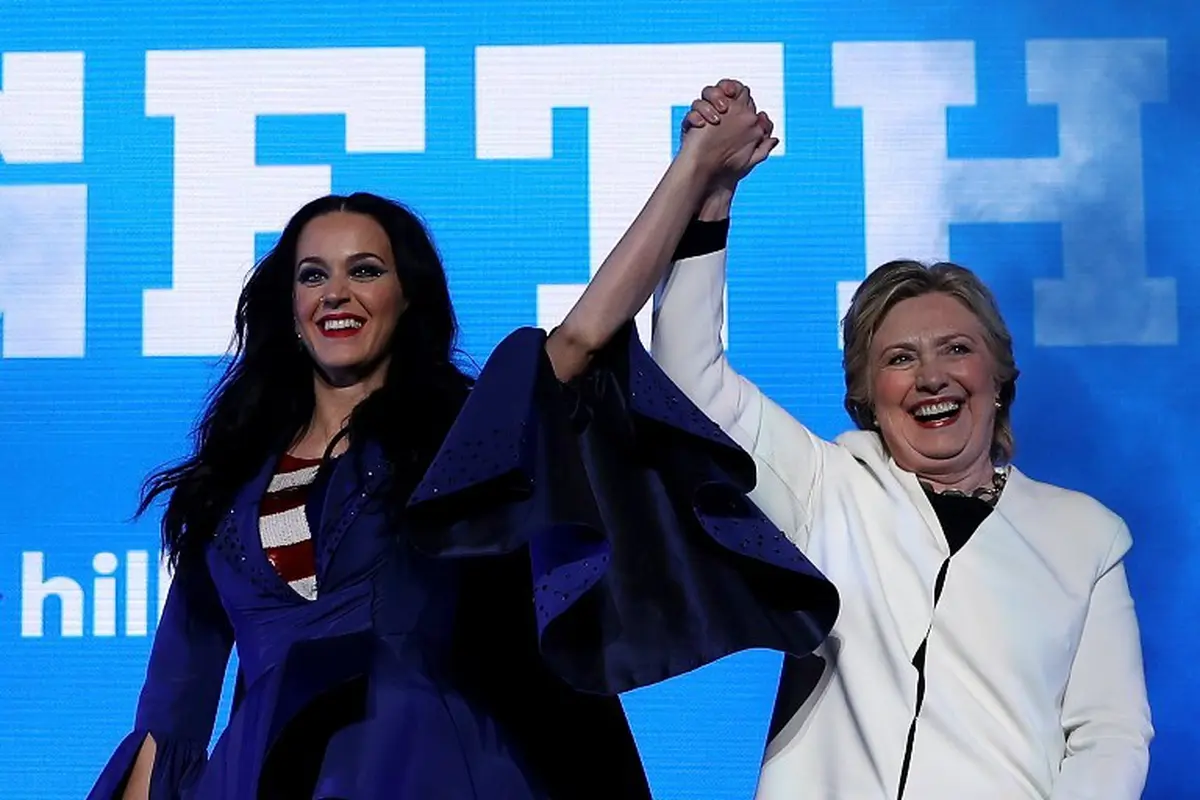 Katy Perry menjadi salah satu pendukung Hillary Clinton. (AFP/Bintang.com)